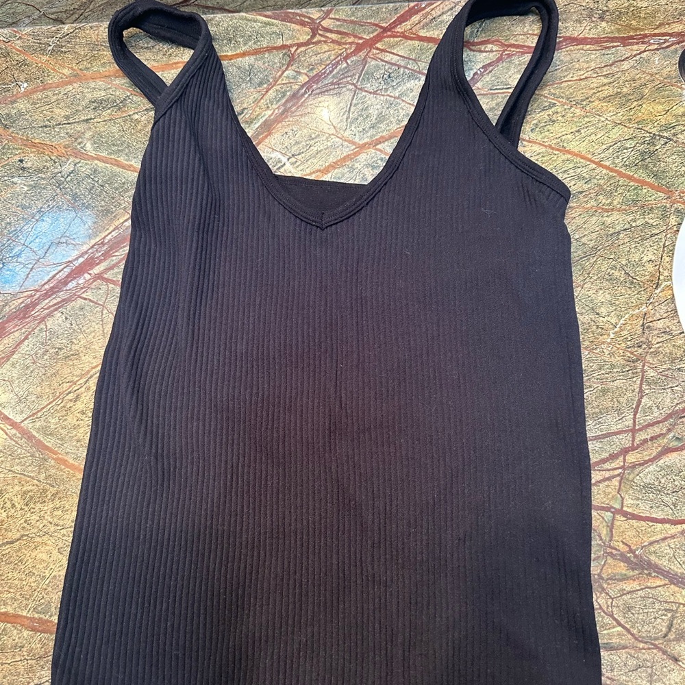 Free People Black XYZ Bodysuit
